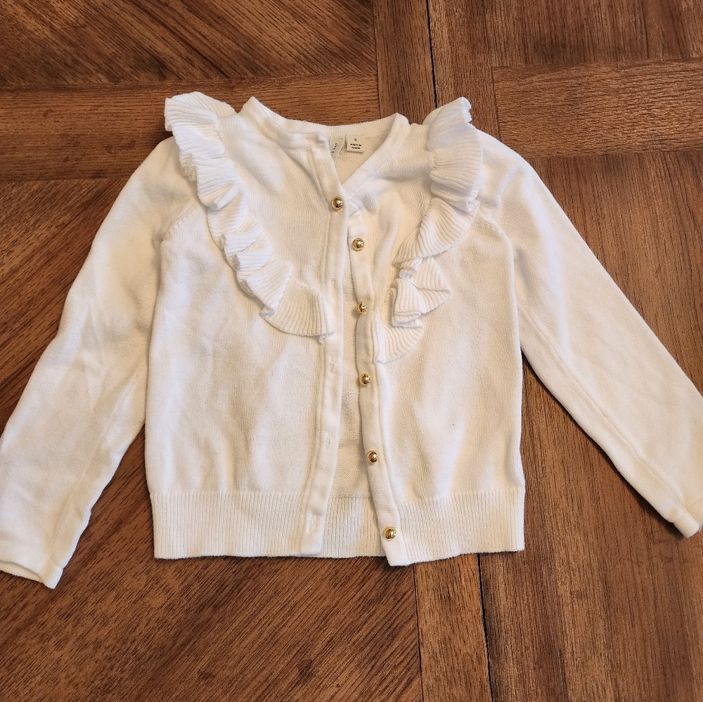 Janie and Jack White Sweater size 4